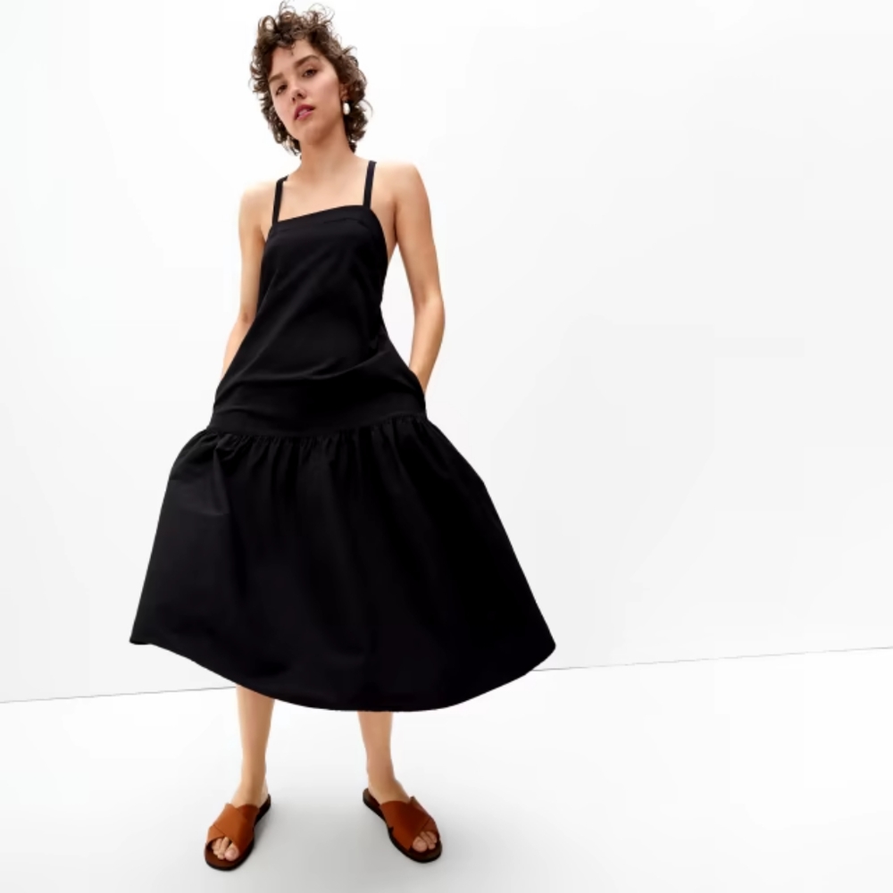 Everlane, The Pinafore Dress, size 4, Black